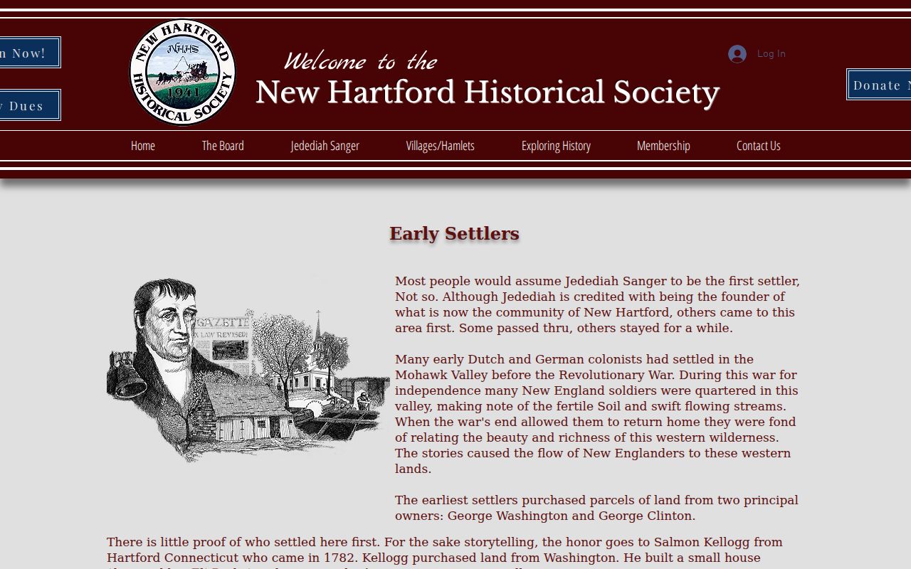 New Hartford city directory early settlers surname index