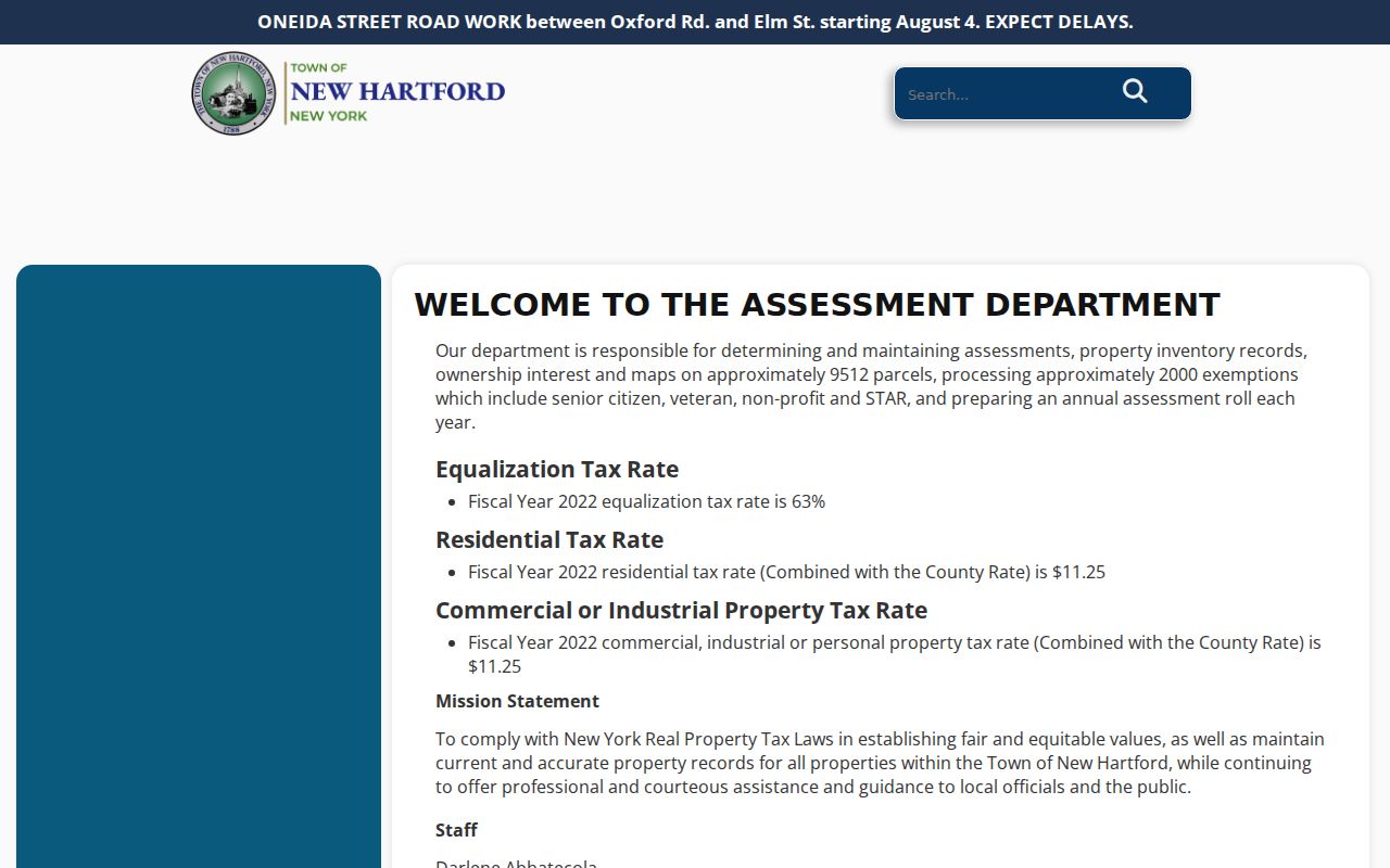 New Hartford residents directory assessor portal